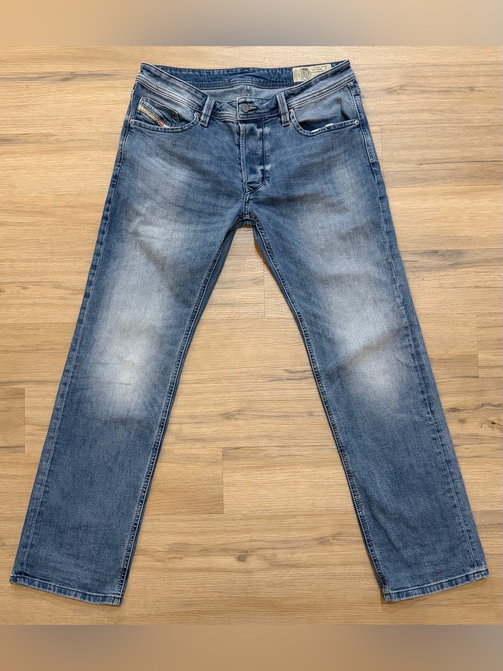 Diesel Larkee Regular Straight Jeans Men’s W32 L32 0888B Blue Faded Denim